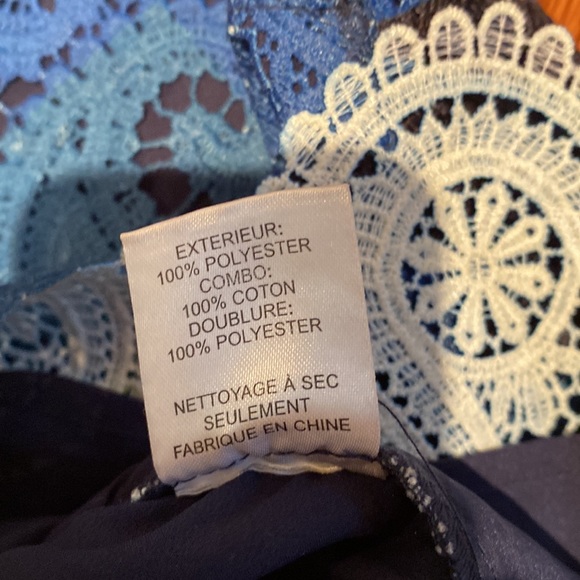 EUC Sea New York lace blue top cropped 0 XS - Picture 8 of 8
